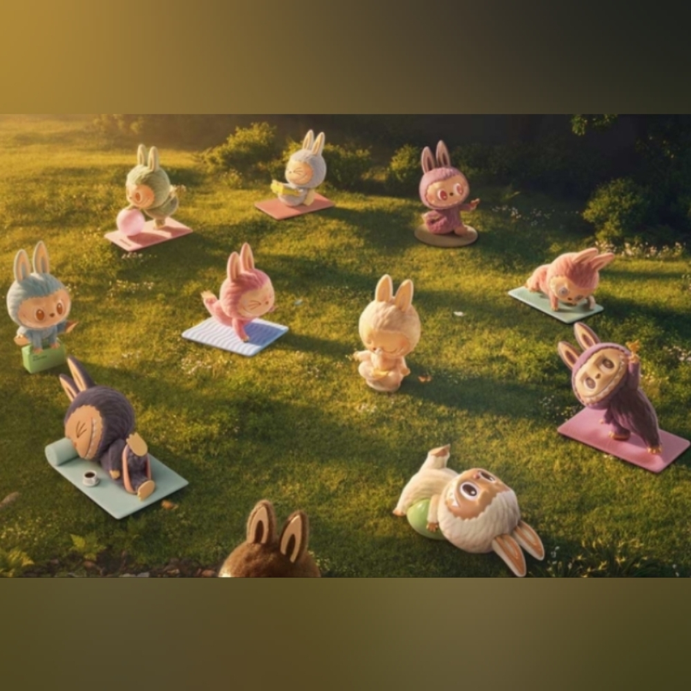 10pc Set LaBubu THE MONSTERS Lazy Yoga Series Figurines